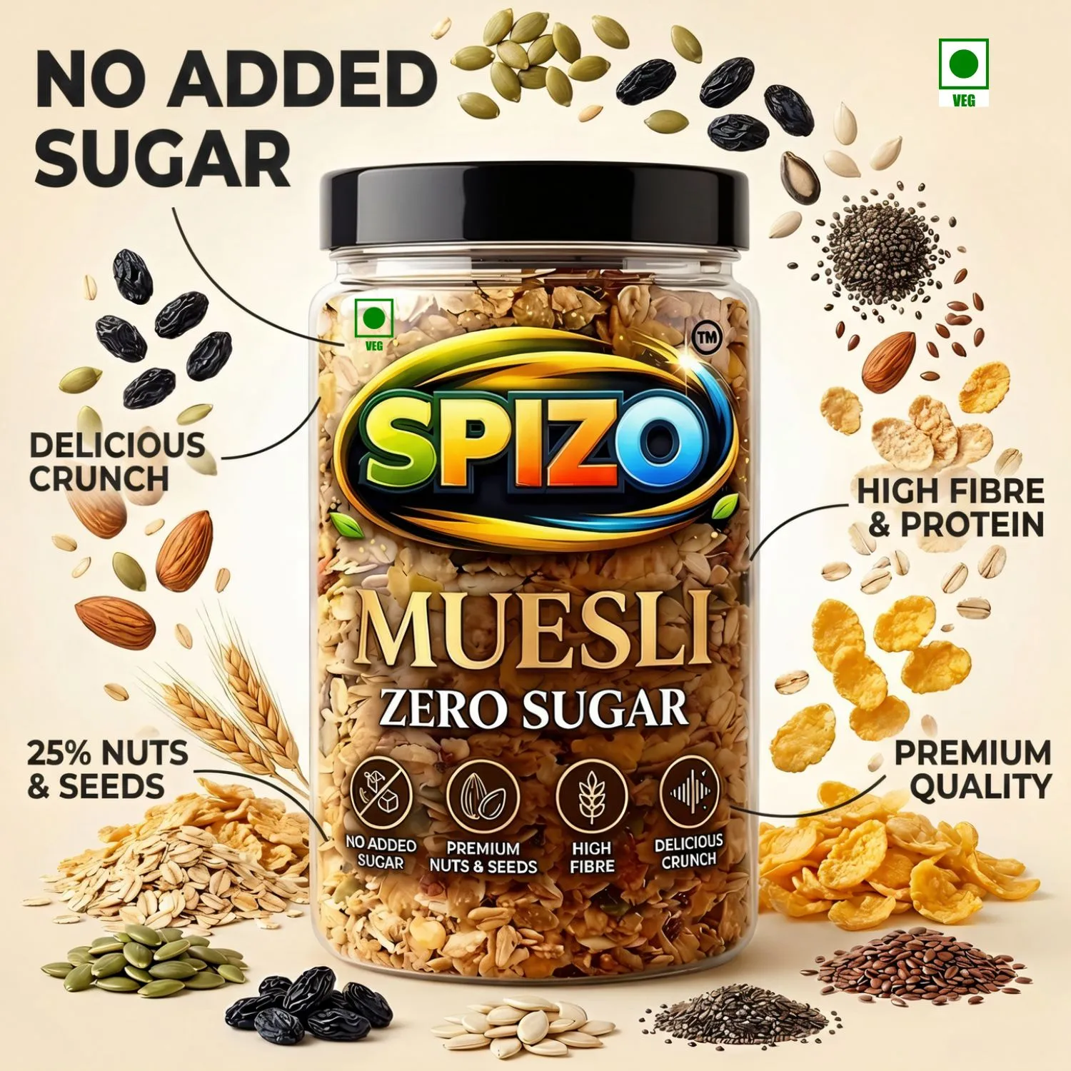 muesli zero sugar